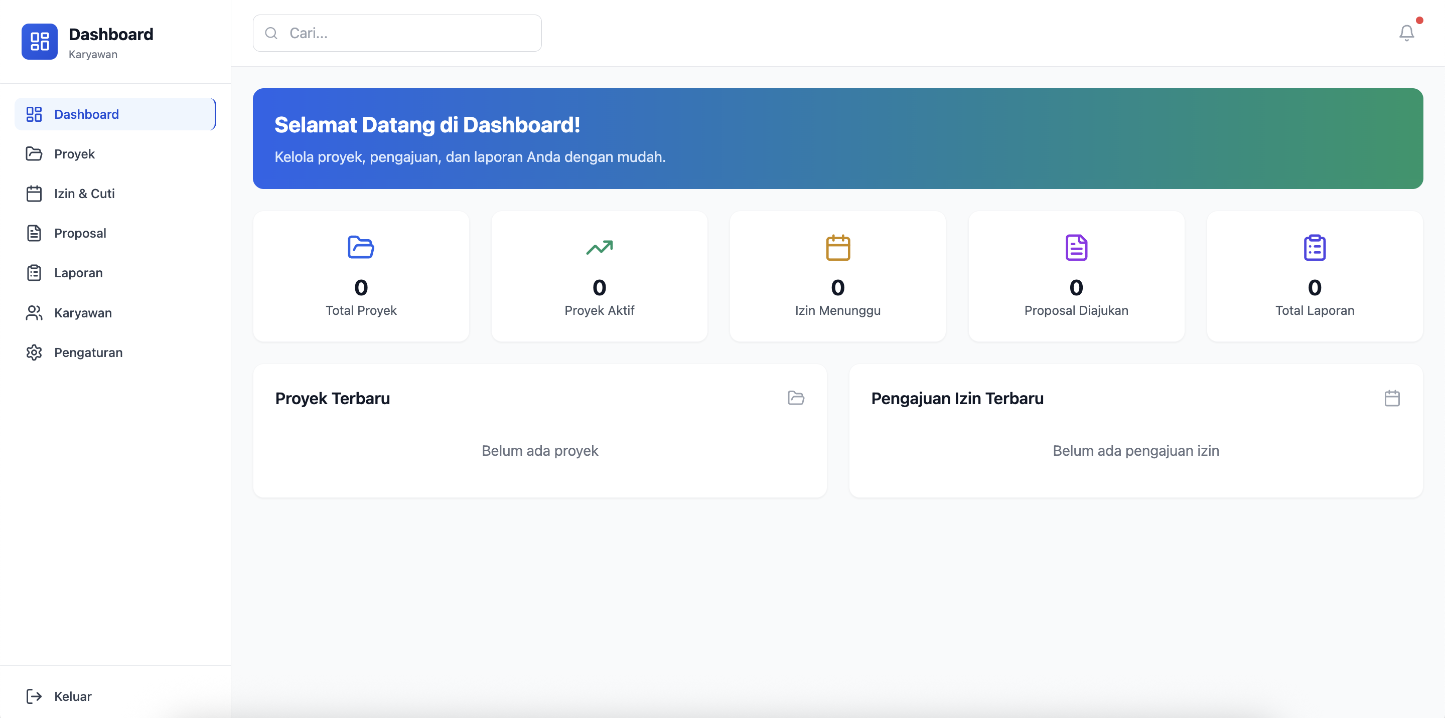 Dashboard Karyawan
